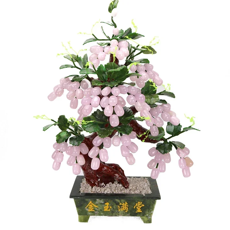 Art Craft Christmas Tree - Stone ornament grape tree Zhaocai home
