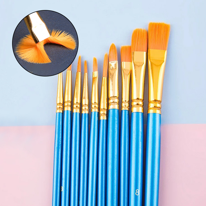 Watercolor Brush Pen - 10pcs Oil Painting Pen Plastic Rod