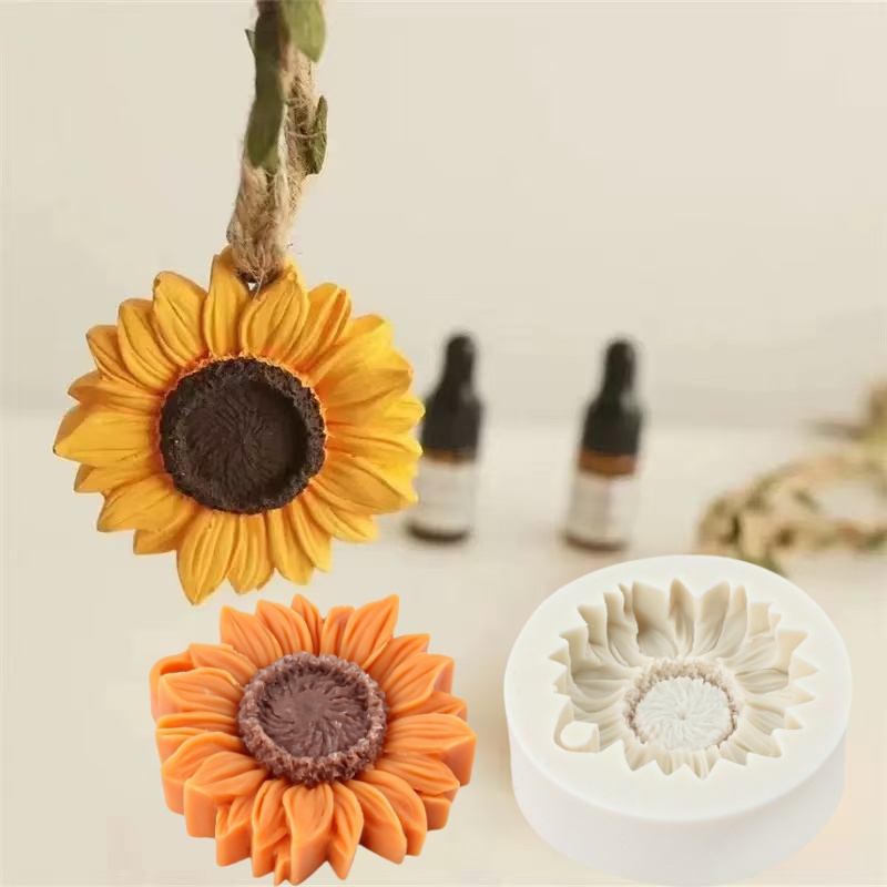 Art Craft Picture - 3D Sunflower Candle Mold Silicone Soap