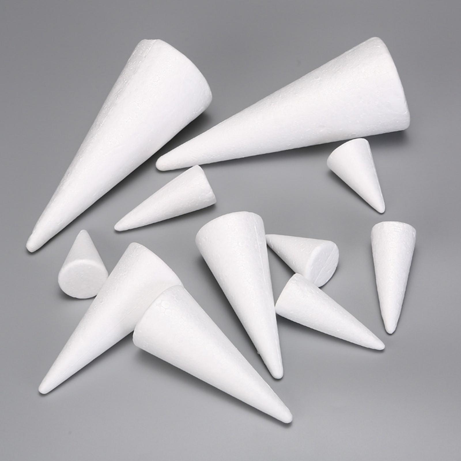 Art Craft Christmas Tree - 15Pcs Craft Foam Cones White Polystyrene