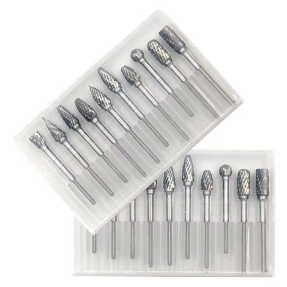 Art Craft Wood - 10PCS Carbide Rotary Burr Set 3mm