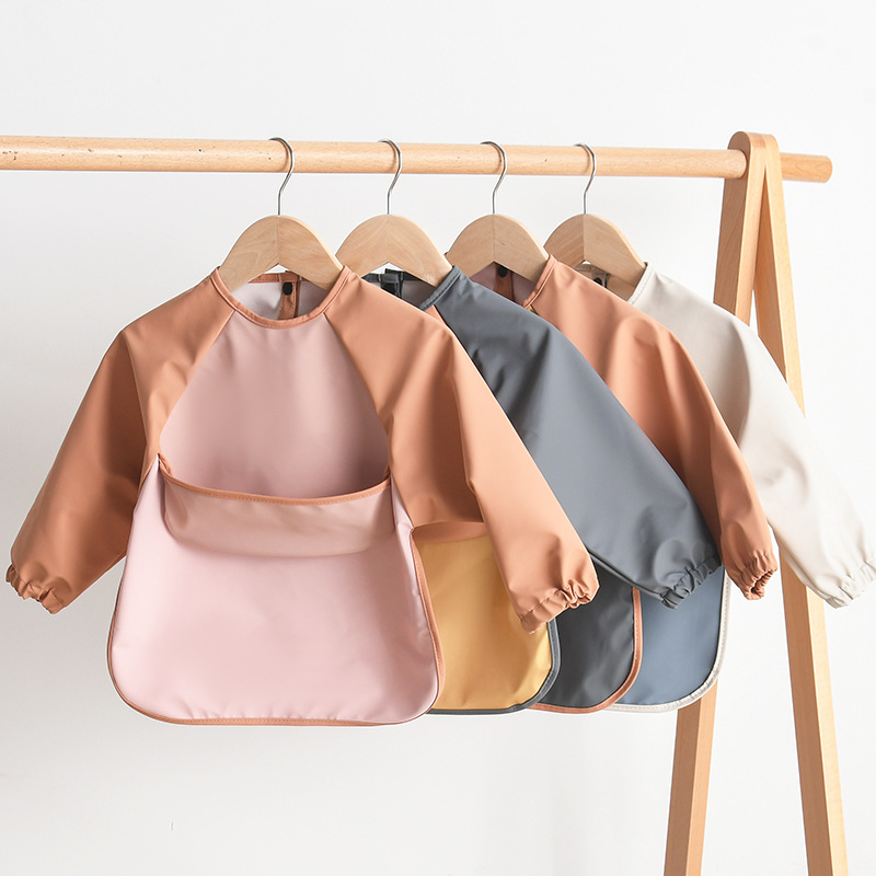 Kids Baby Long Sleeved PU Bibs - Art Craft For 3 Year Old 评论和价格