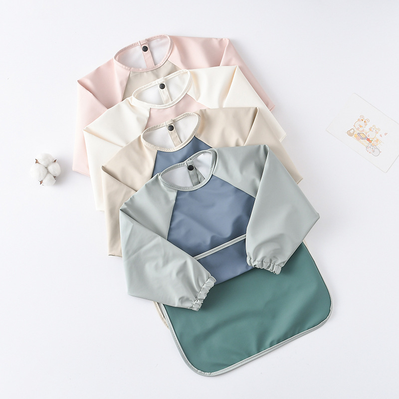 Kids Baby Long Sleeved PU Bibs - Art Craft For 3 Year Old 评论和价格
