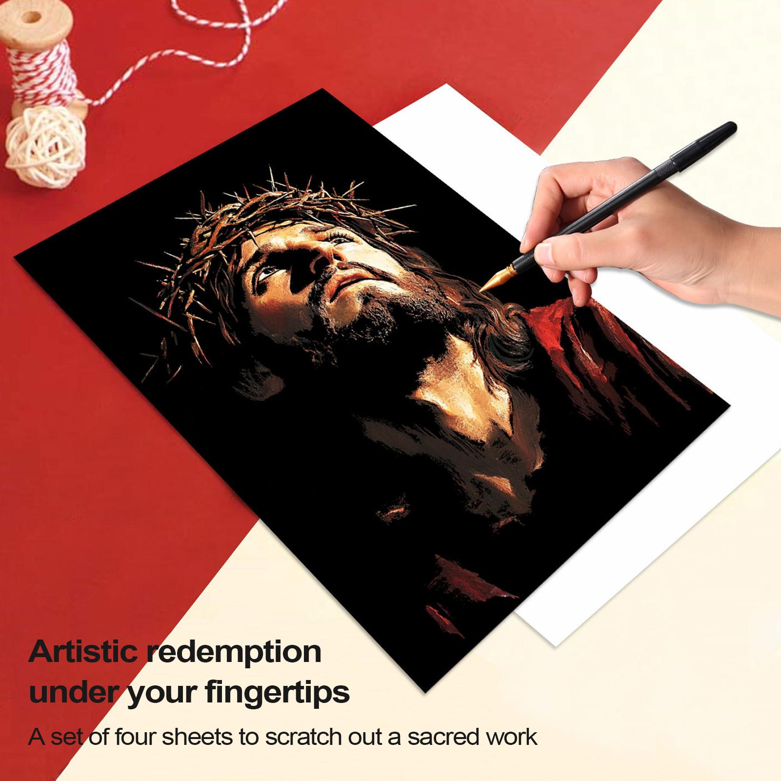 Scratch Book Jesus Scratch Pai - Art Craft For 3 Year Old 评论和价格