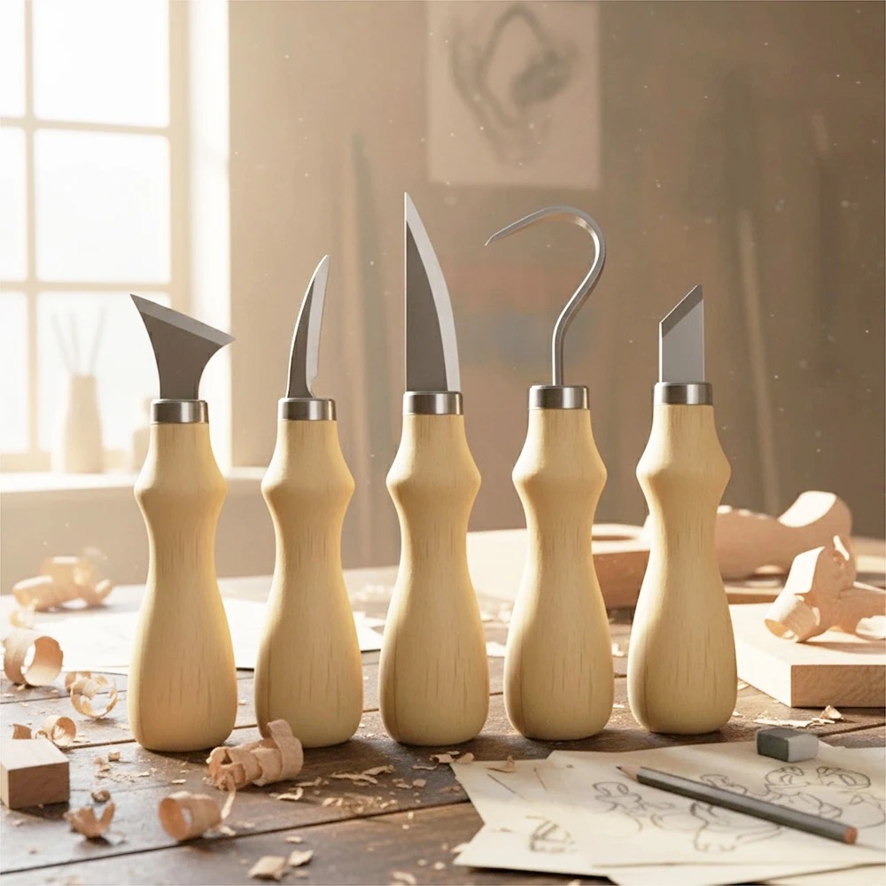 5Pcs Wood Carving Tools Set,Cu - Art Craft Wood 评论和价格