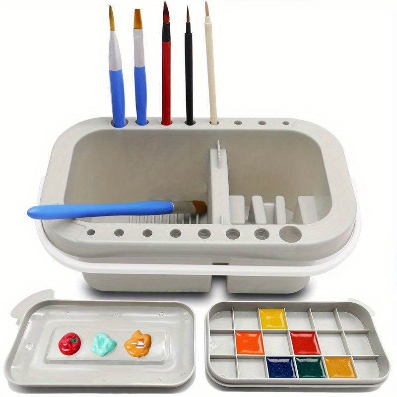 3-in-1 Paint Brush Cleaner Bas - Watercolor Brush Pen 评论和价格