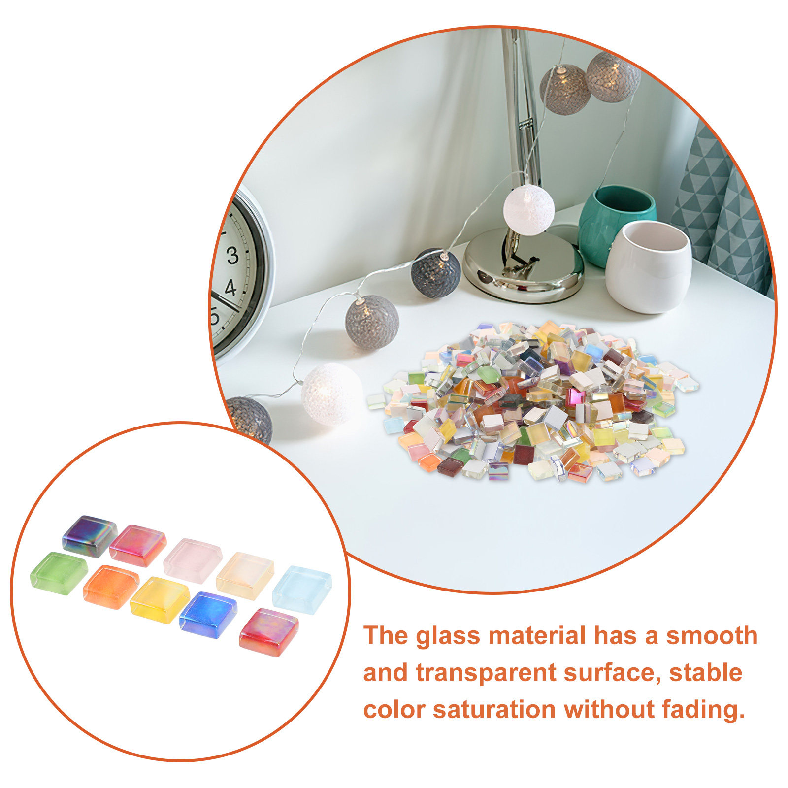 450Pcs Glass Mosaic Materials  - Art Craft Picture 评论和价格