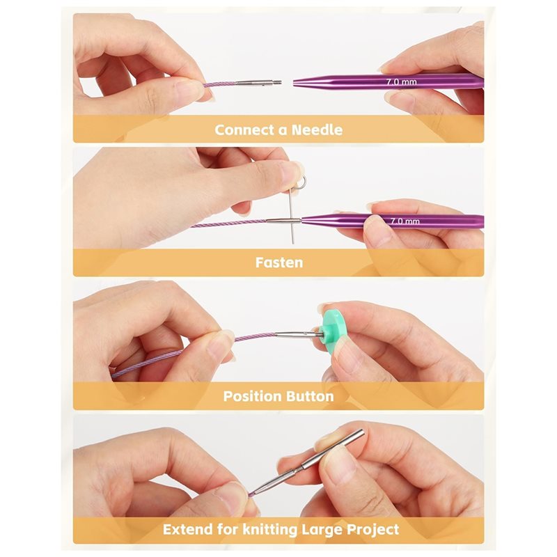 AT02-Leather Case Included 13  - Knitting Needle Circular 评论和价格