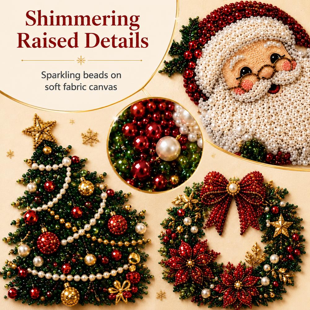 Christmas Santa Claus Pearl Ar - Art Craft Adult 评论和价格