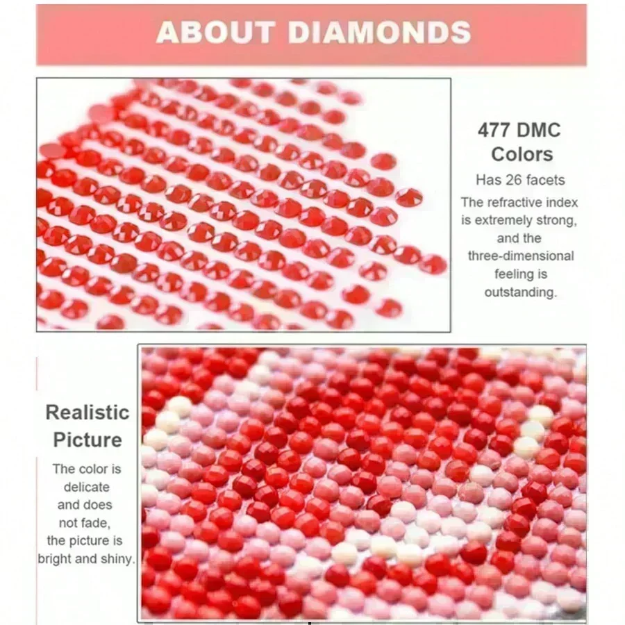5D DIY Full Round Drill Diamon - Wallpaper Art And Craft 评论和价格