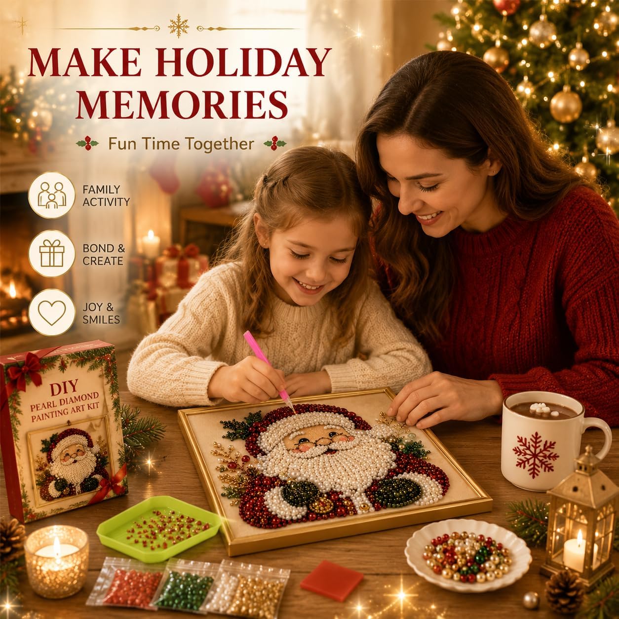 DIY Christmas Pearl Diamond Pa - Art Craft Adult 评论和价格