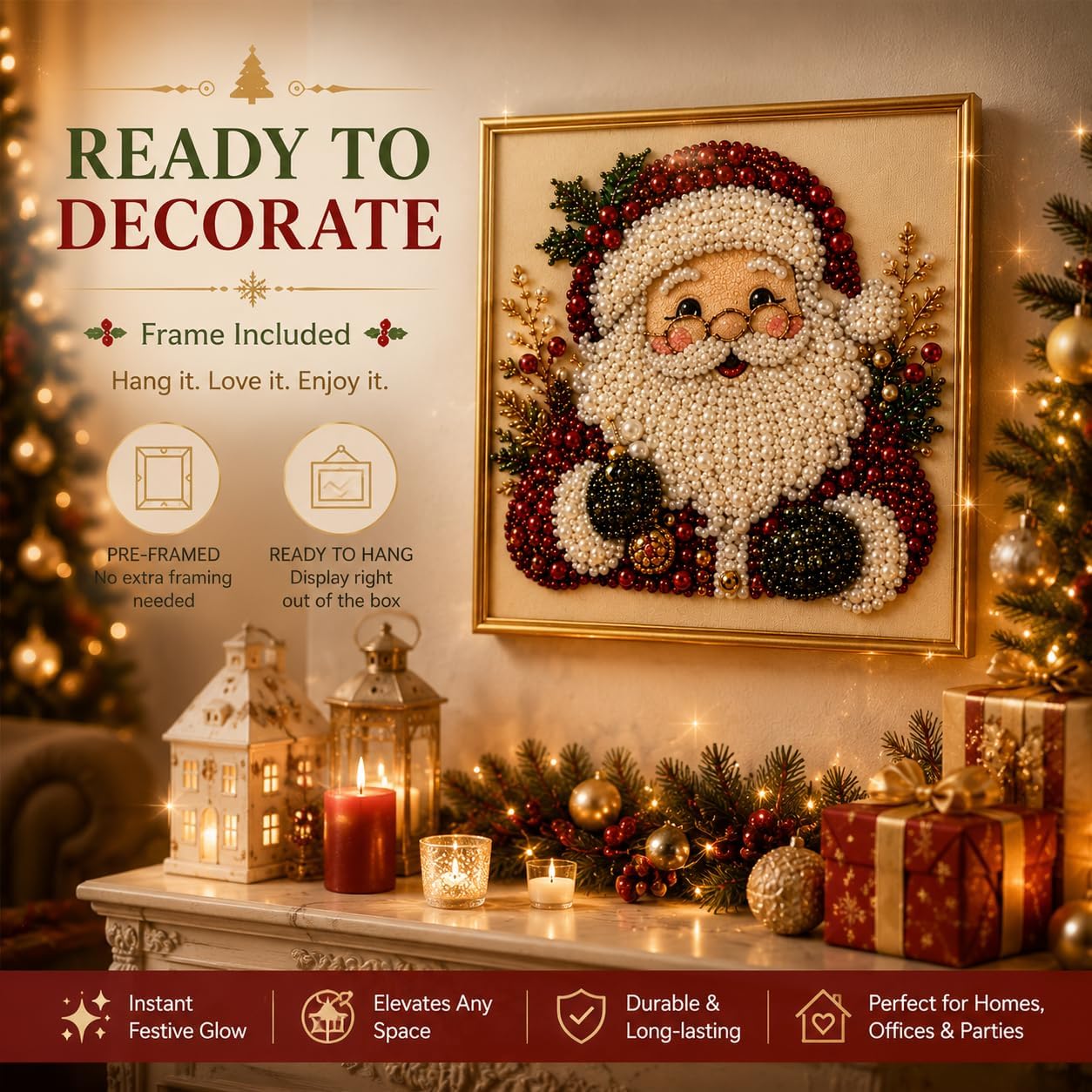 DIY Christmas Pearl Diamond Pa - Art Craft Adult 评论和价格