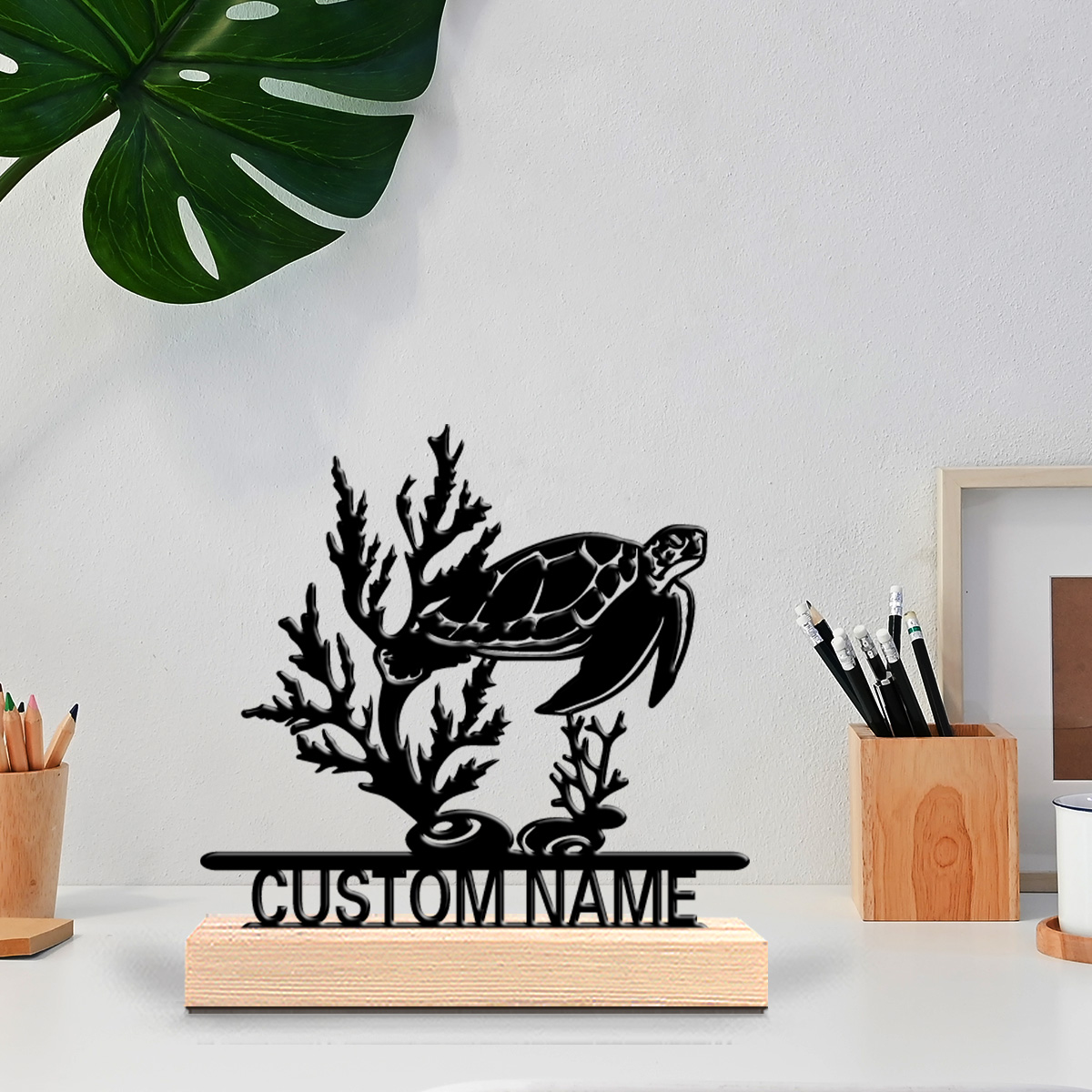 1pc Abstract Sea turtle Custom - Art Craft Wood 评论和价格