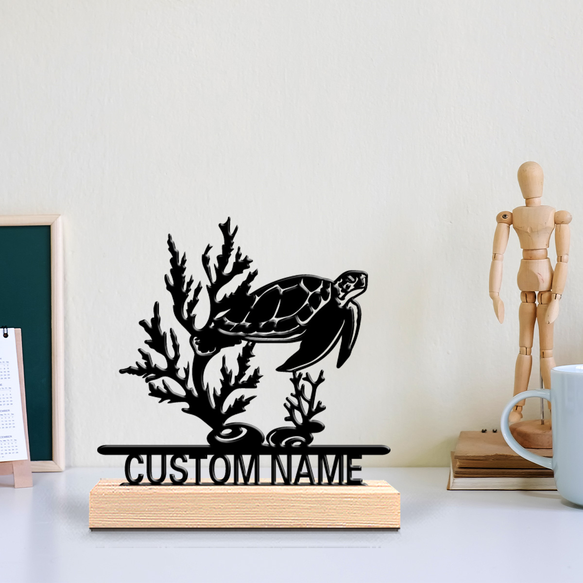 1pc Abstract Sea turtle Custom - Art Craft Wood 评论和价格