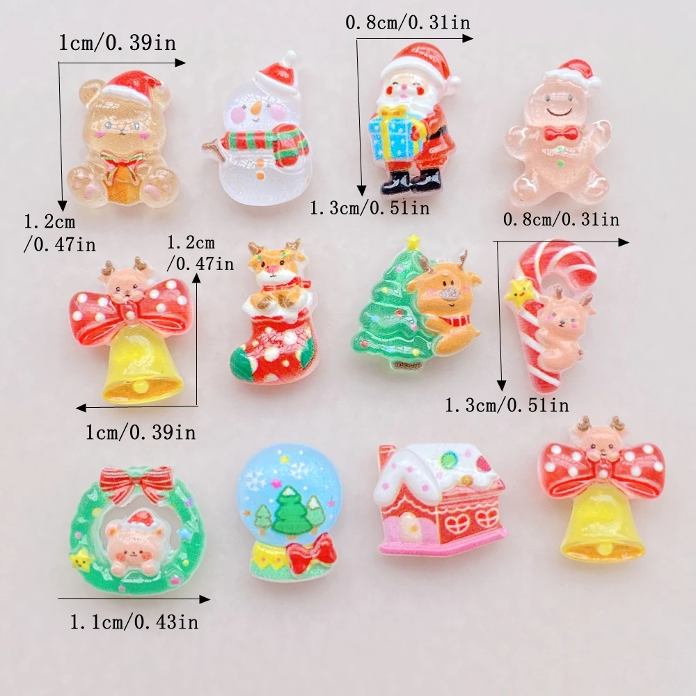 50pcs Resin Mini Cartoon Chris - Art Craft Christmas Tree 评论和价格