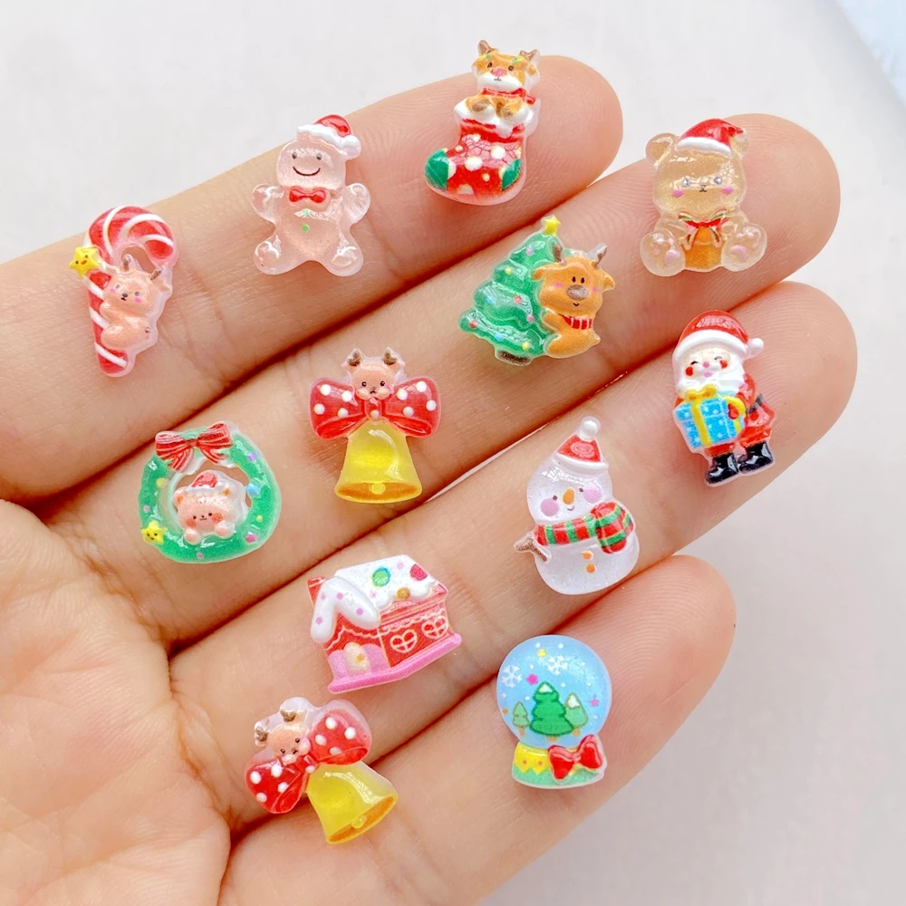 50pcs Resin Mini Cartoon Chris - Art Craft Christmas Tree 评论和价格