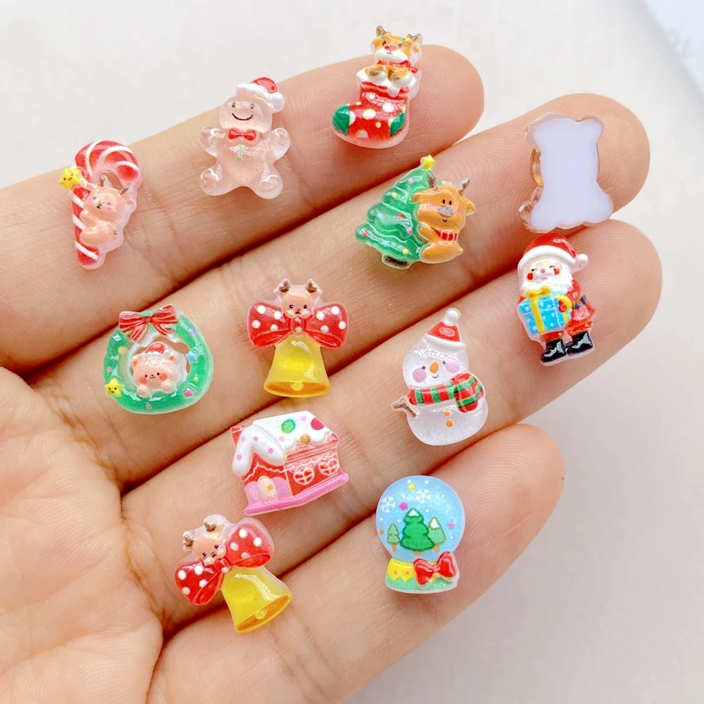 50pcs Resin Mini Cartoon Chris - Art Craft Christmas Tree 评论和价格