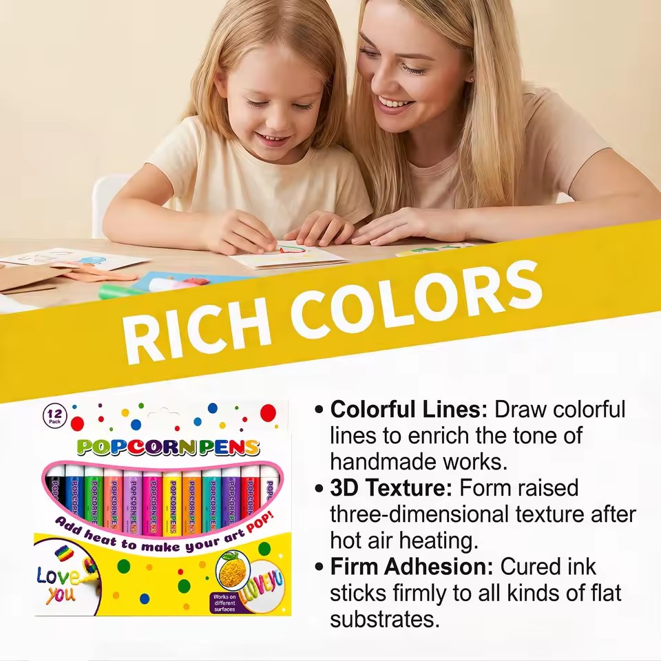 Puffy Popcorn Pen Set, Smooth  - Art Craft Journals 评论和价格