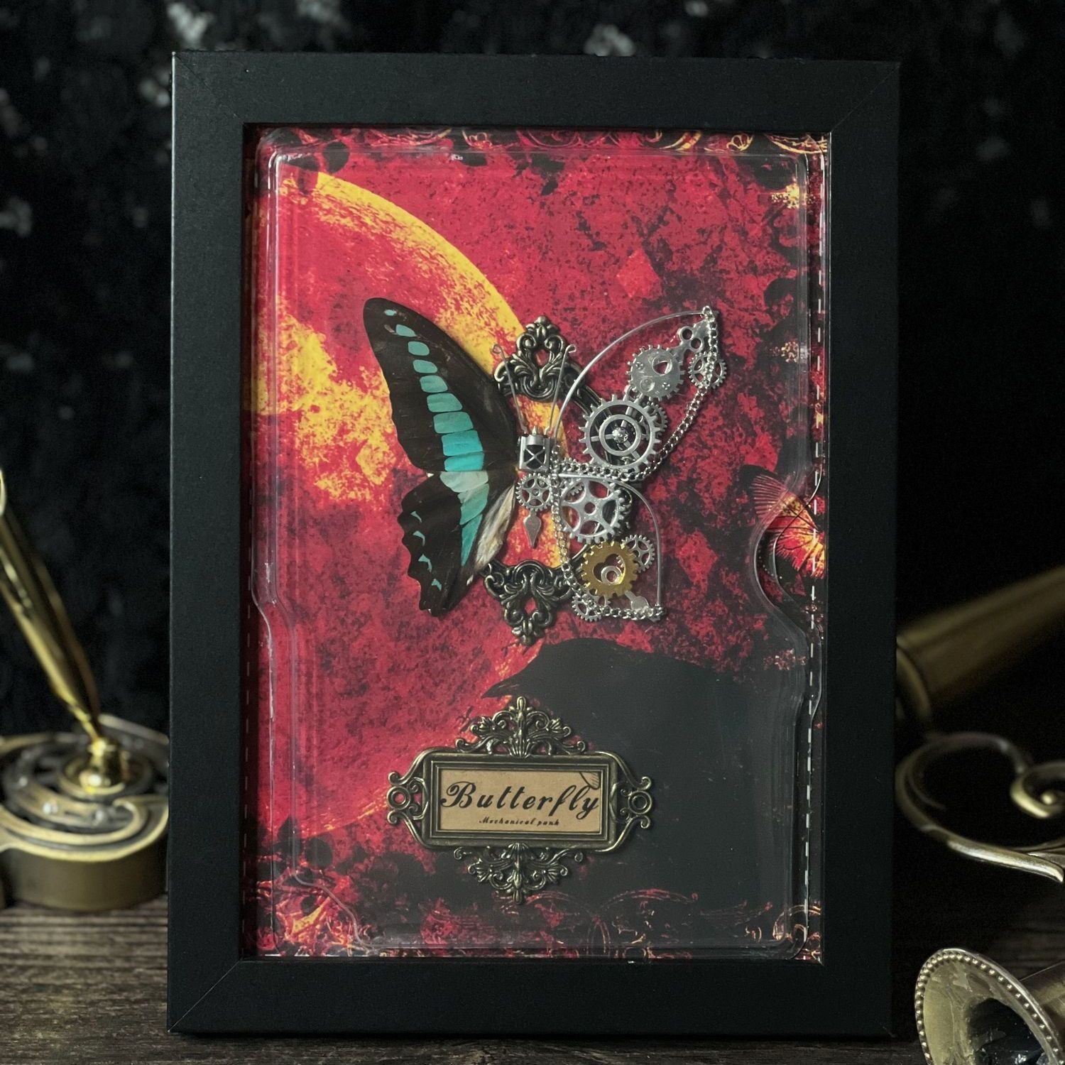 Steampunk Butterfly Frame DIY  - Wallpaper Art And Craft 评论和价格
