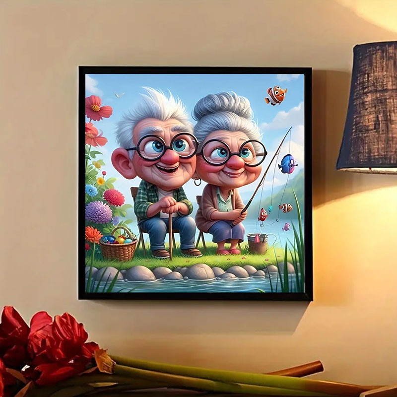 Grandparents Fishing Diamond P - Art Craft Adult 评论和价格
