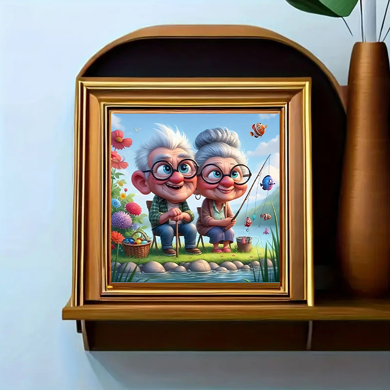 Grandparents Fishing Diamond P - Art Craft Adult 评论和价格
