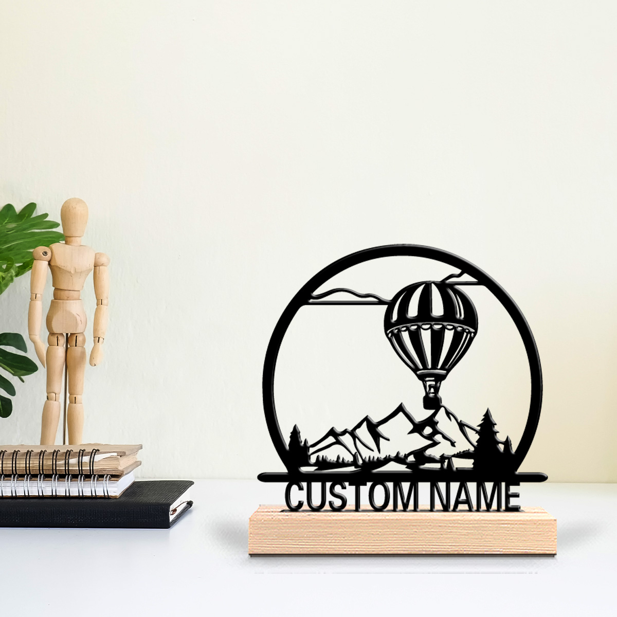 1pc Hot air balloon Customized - Art Craft Wood 评论和价格