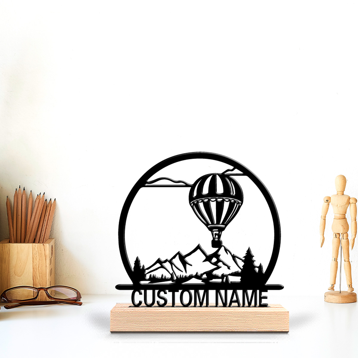 1pc Hot air balloon Customized - Art Craft Wood 评论和价格