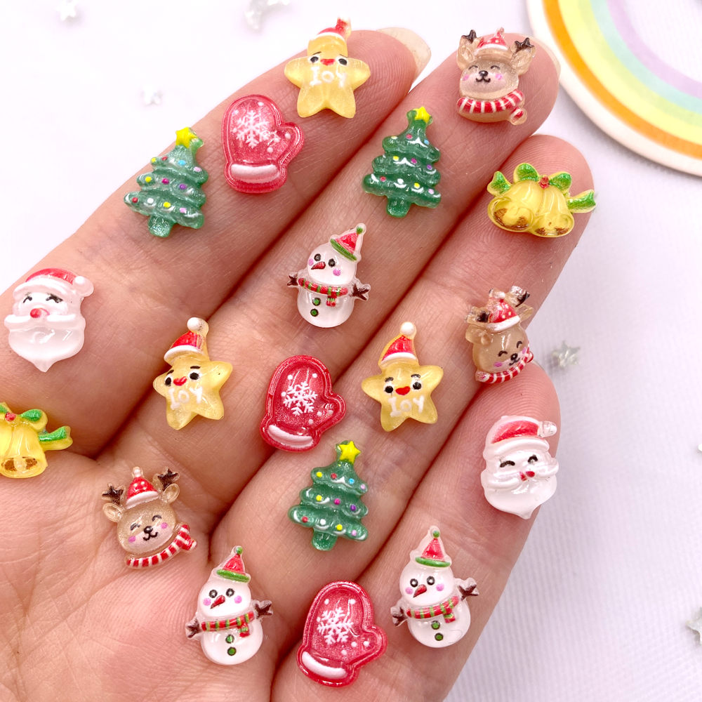 50pcs Resin Mini Colorful Chri - Art Craft Christmas Tree 评论和价格