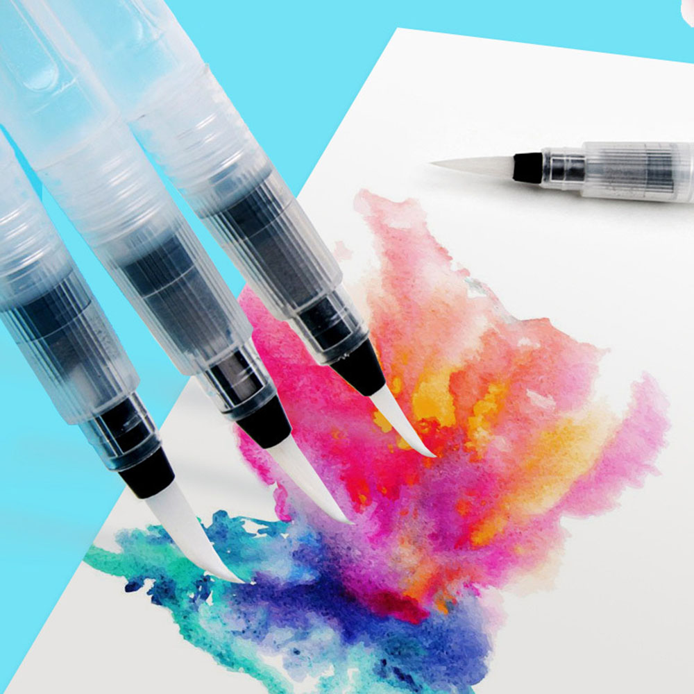 6Pcs/set Refillable Water Brus - Watercolor Brush Pen 评论和价格