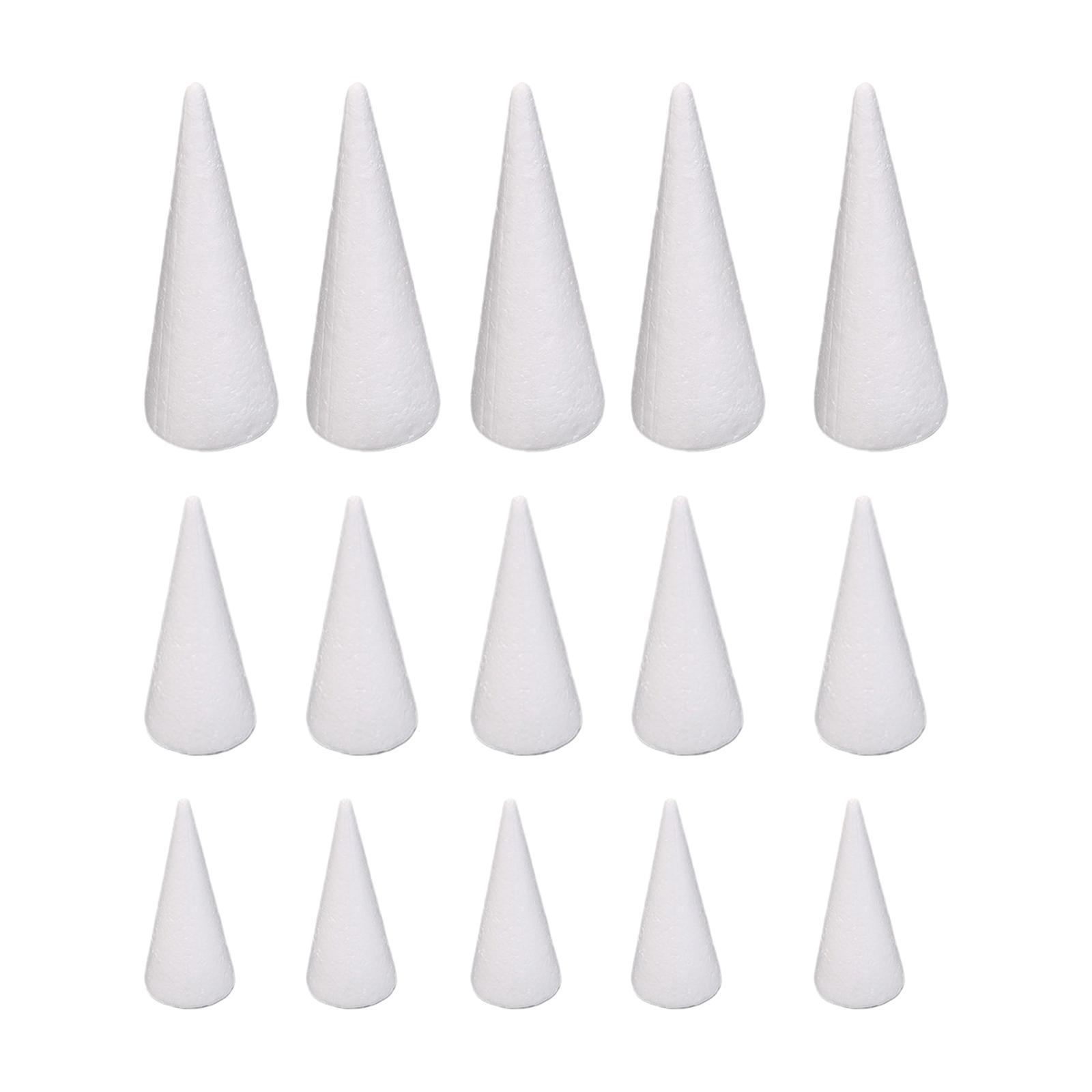 15Pcs Craft Foam Cones White P - Art Craft Christmas Tree 评论和价格
