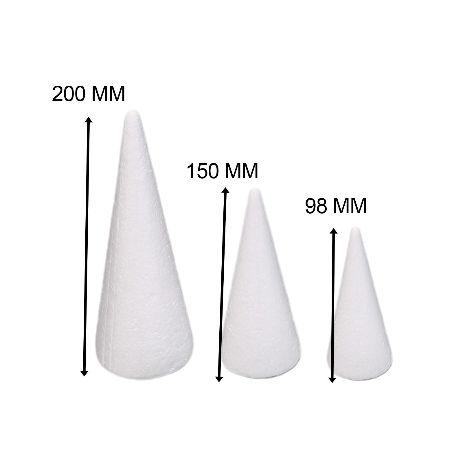 15Pcs Craft Foam Cones White P - Art Craft Christmas Tree 评论和价格