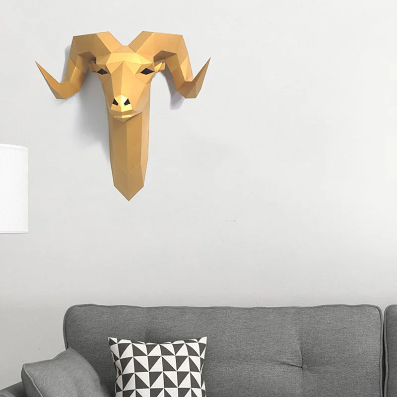 Pre-cut Bighorn Wild Sheep Ani - Wallpaper Art And Craft 评论和价格