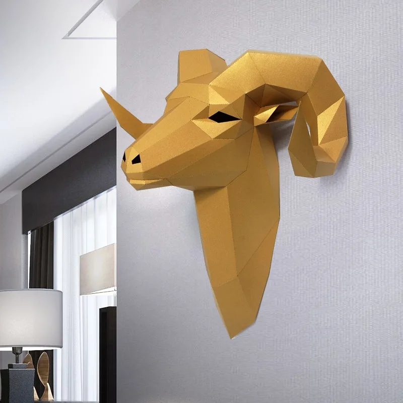 Pre-cut Bighorn Wild Sheep Ani - Wallpaper Art And Craft 评论和价格