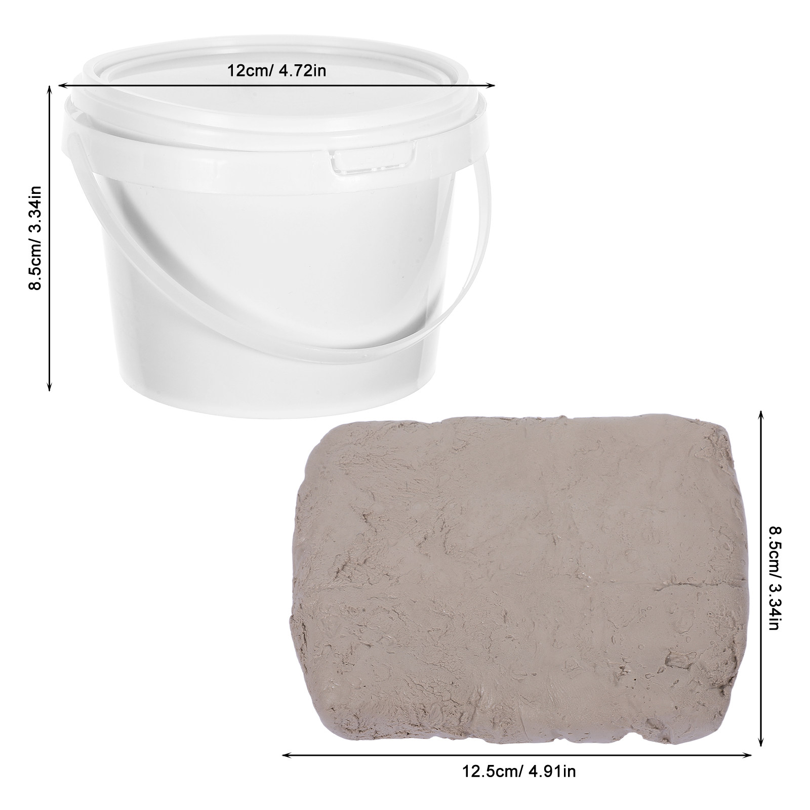 1Set Air Dry Clay White Bucket - Art Craft Adult 评论和价格