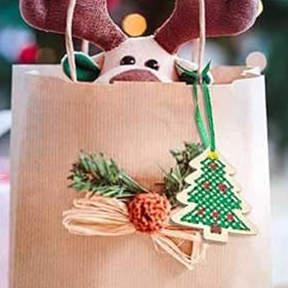 10Pcs HandMade Cross Stitch Ch - Art Craft Christmas Tree 评论和价格