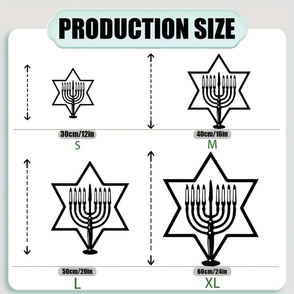 CIFBUY Metal Wall Art Menorah  - Art & Craft Toys For Kids 评论和价格