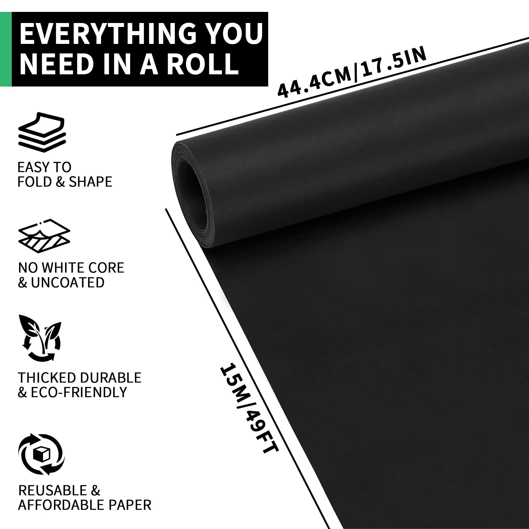 kraft paper Black Wrapping Pap - Wallpaper Art And Craft 评论和价格