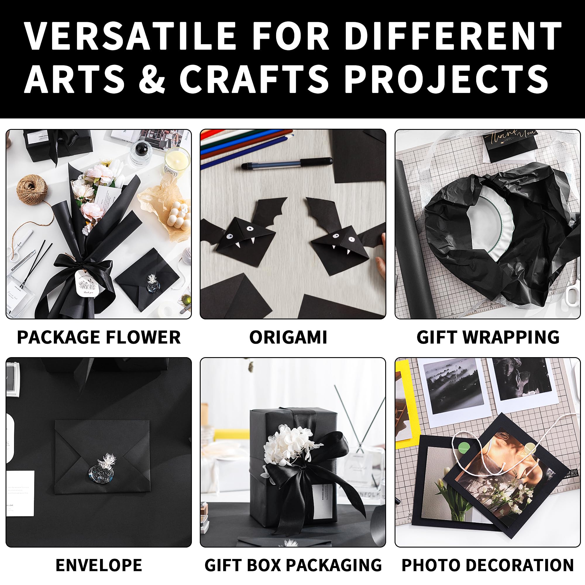 kraft paper Black Wrapping Pap - Wallpaper Art And Craft 评论和价格