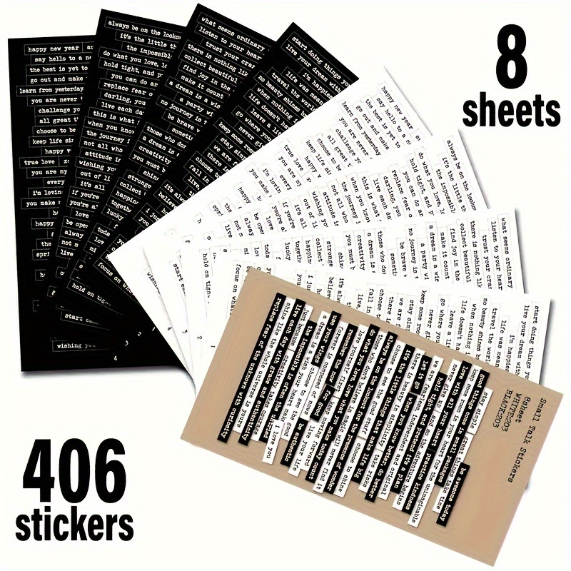 406pcs Inspirational Quote Sti - Art Craft Journals 评论和价格