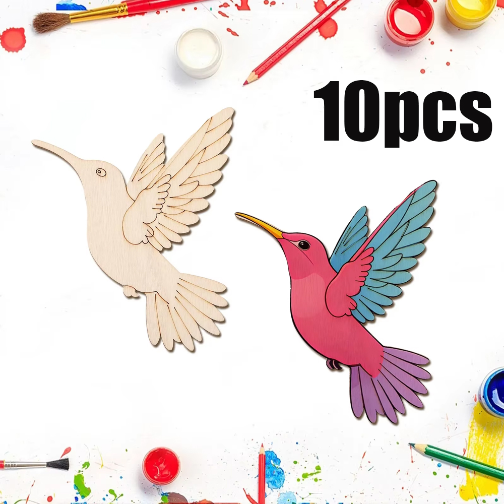 10pcs Unfinished Wood Animal B - Art Craft Wood 评论和价格