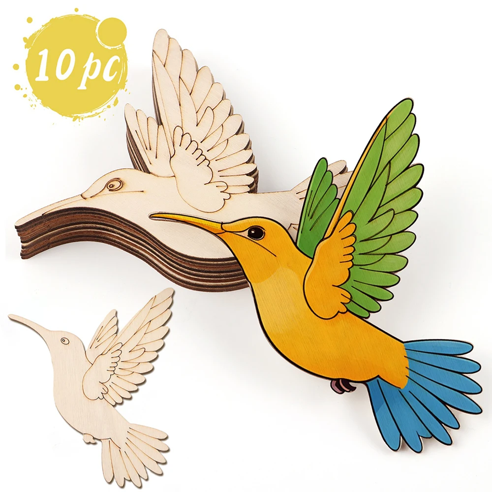 10pcs Unfinished Wood Animal B - Art Craft Wood 评论和价格