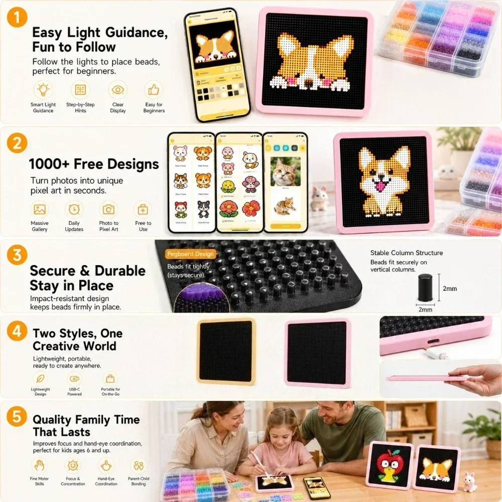 LED Fuse Beads Board with App  - Art Craft App 评论和价格