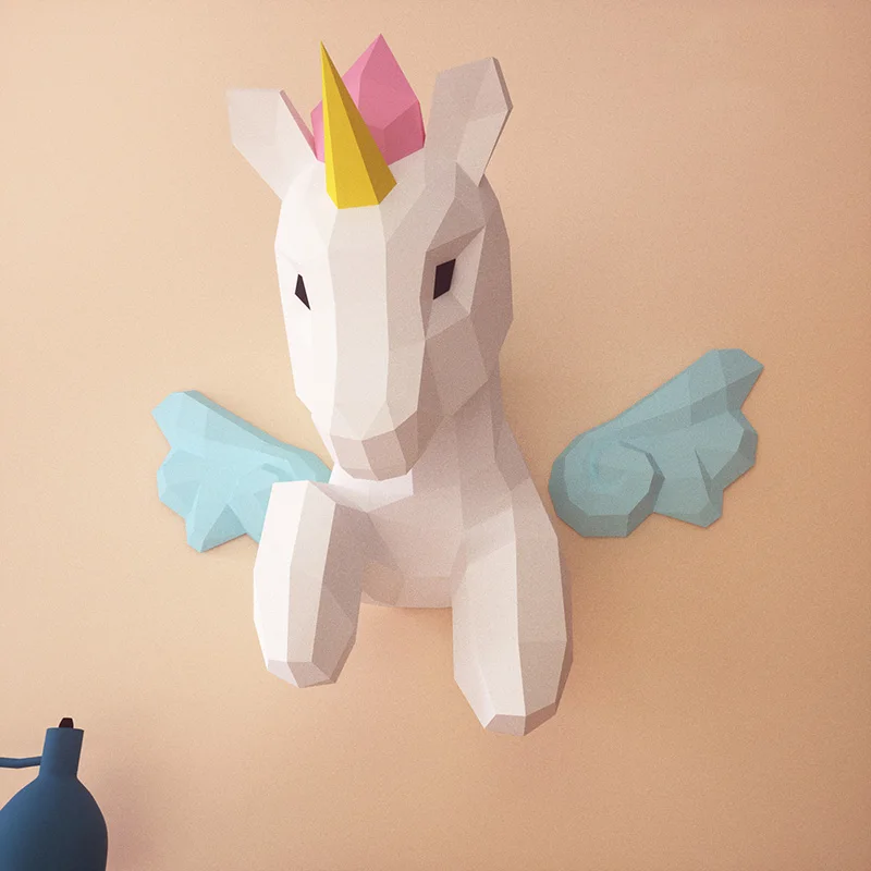 Rainbow Unicorn Animal Wall De - Wallpaper Art And Craft 评论和价格