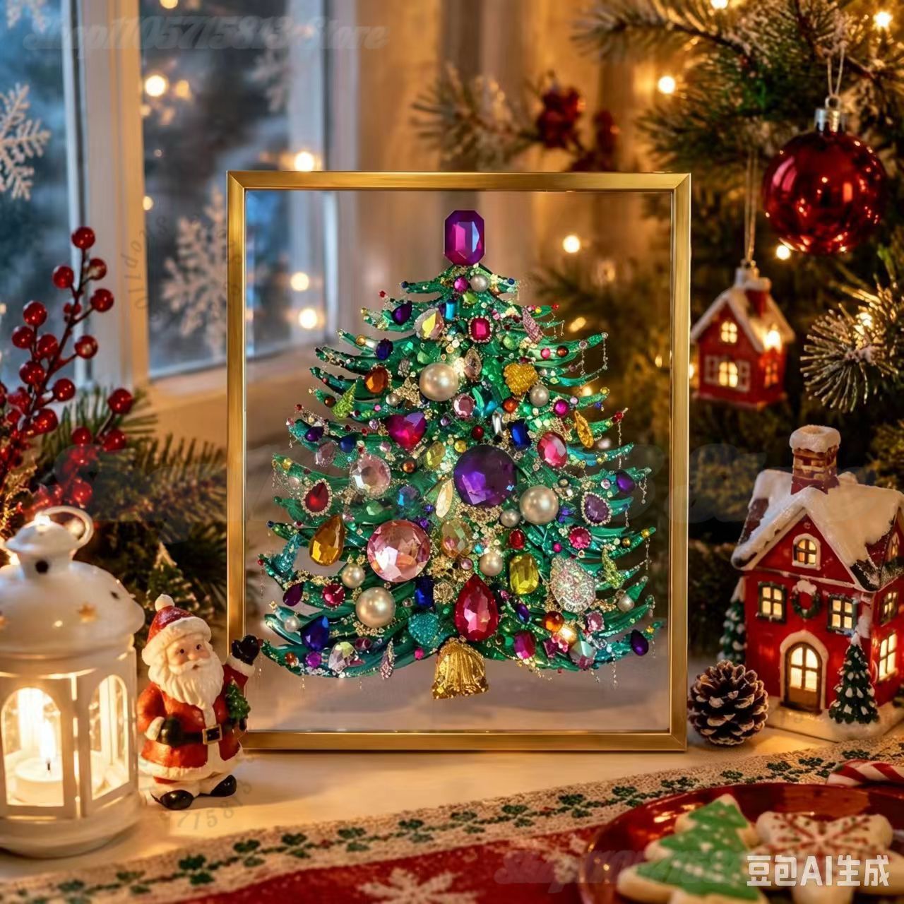 DIY Jeweled Christmas Tree Art - Art And Craft Xmas Tree 评论和价格