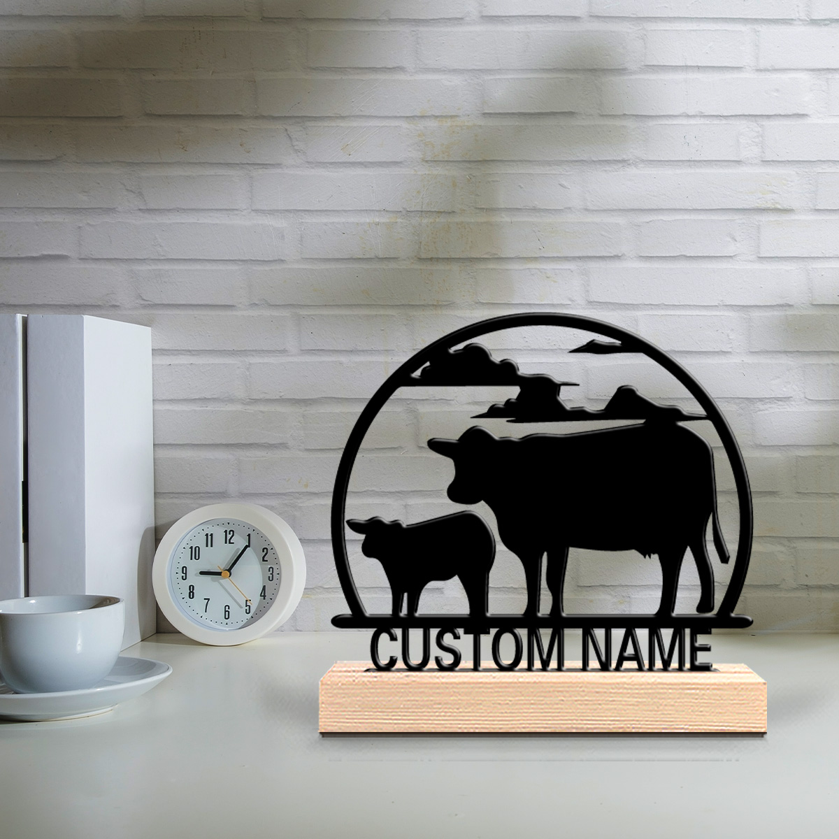 1pc Fashion Cow Customizable N - Art Craft Wood 评论和价格