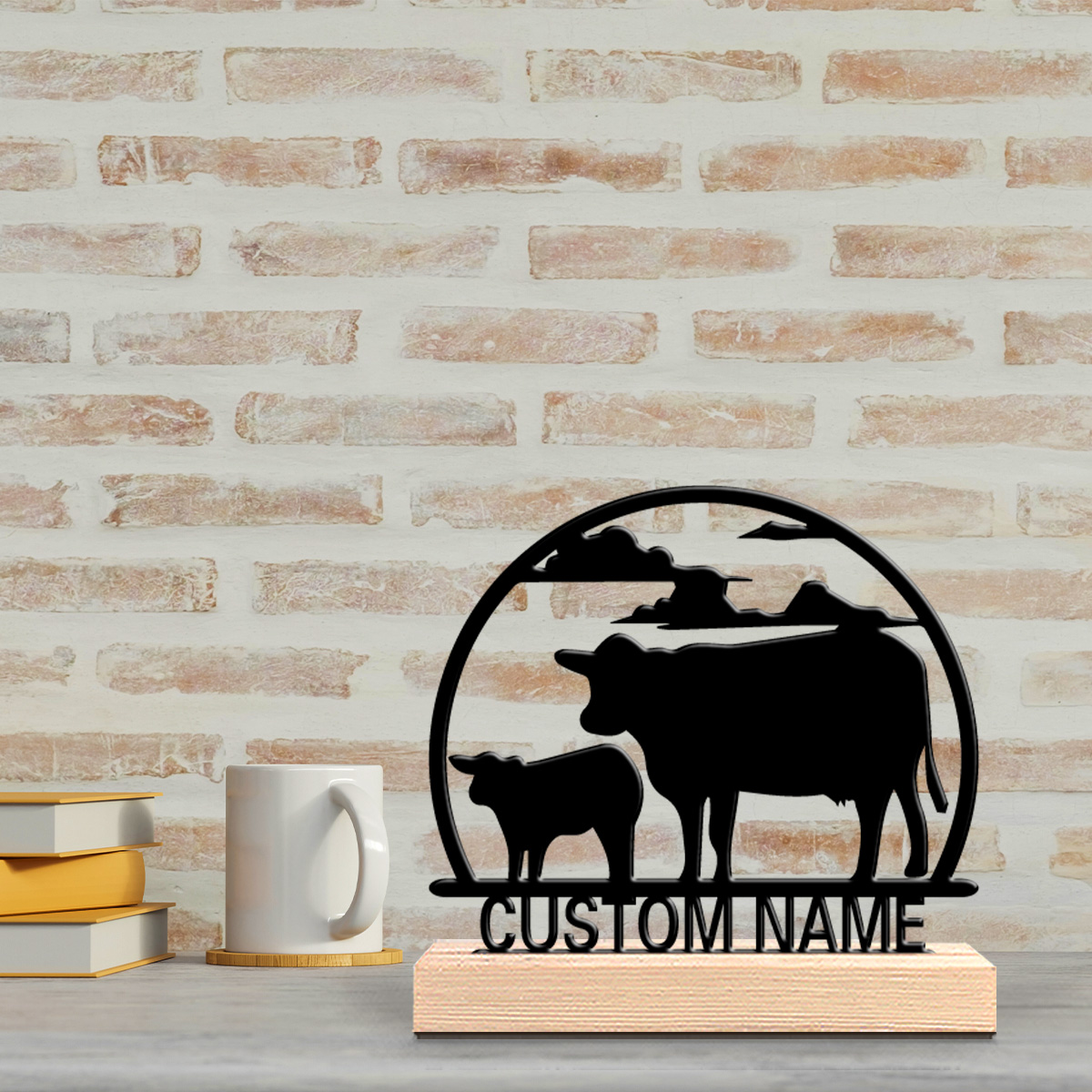 1pc Fashion Cow Customizable N - Art Craft Wood 评论和价格