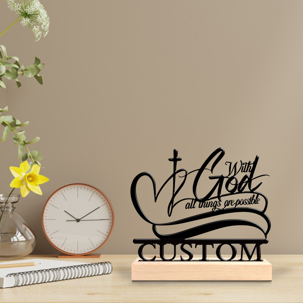 1pc Creative Christian love Cu - Art Craft Wood 评论和价格