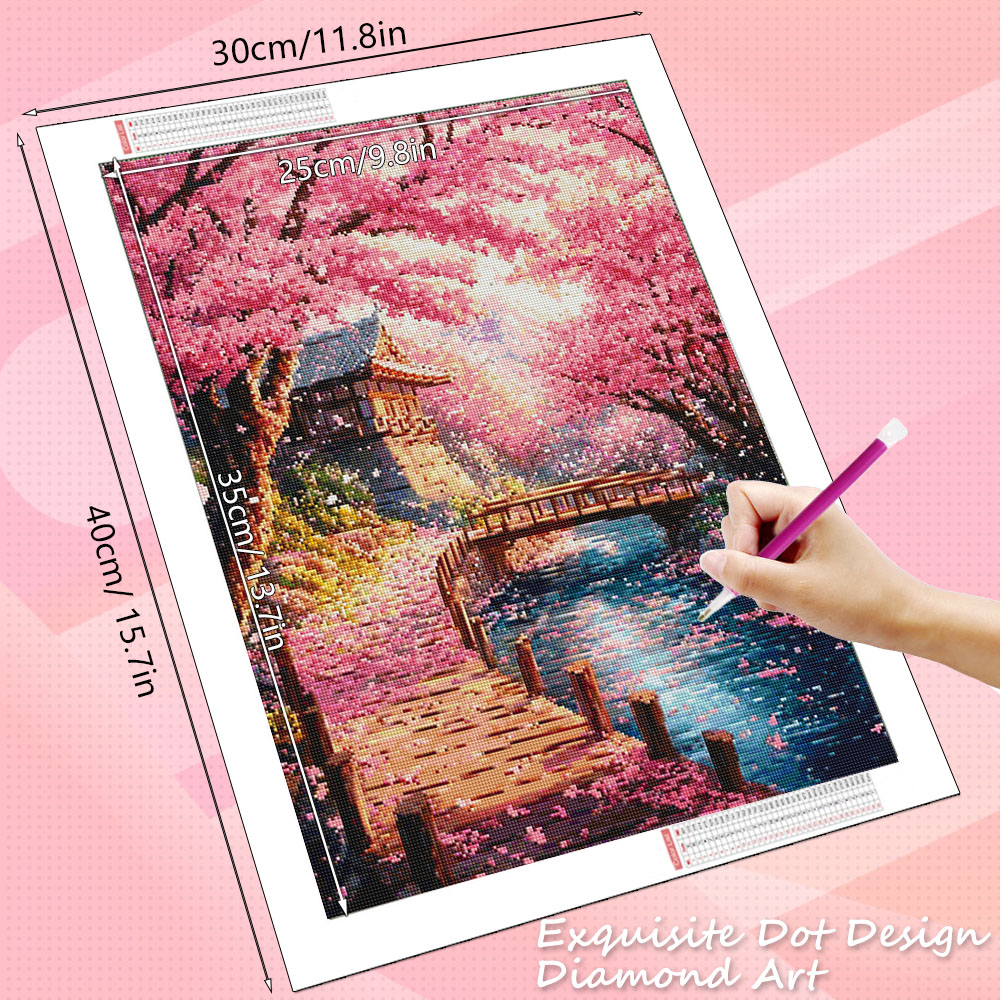 HUACAN Diamond Art House Lands - Wallpaper Art And Craft 评论和价格