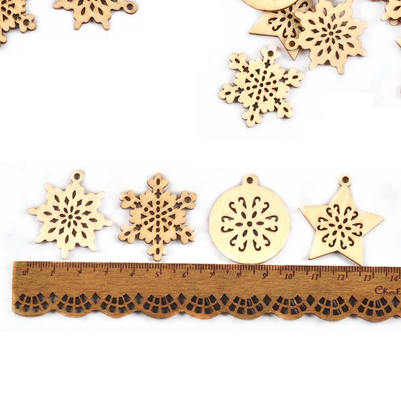 25pcs 34mm Mixed Snowflake/Sta - Art And Craft Xmas Tree 评论和价格