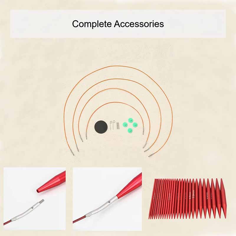 25PCS Knitting Needles Set Int - Knitting Needle Circular 评论和价格